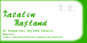 katalin majland business card